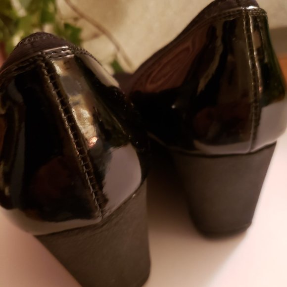 Anne Klein Sport Black Fabric & Patent Casual Dressy Shoes Size 9 1/2M - Picture 2 of 9